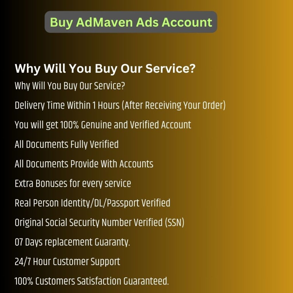 Buy AdMaven Ads Account