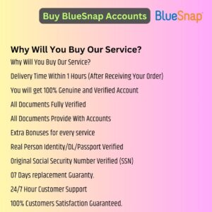 Buy BlueSnap Accounts