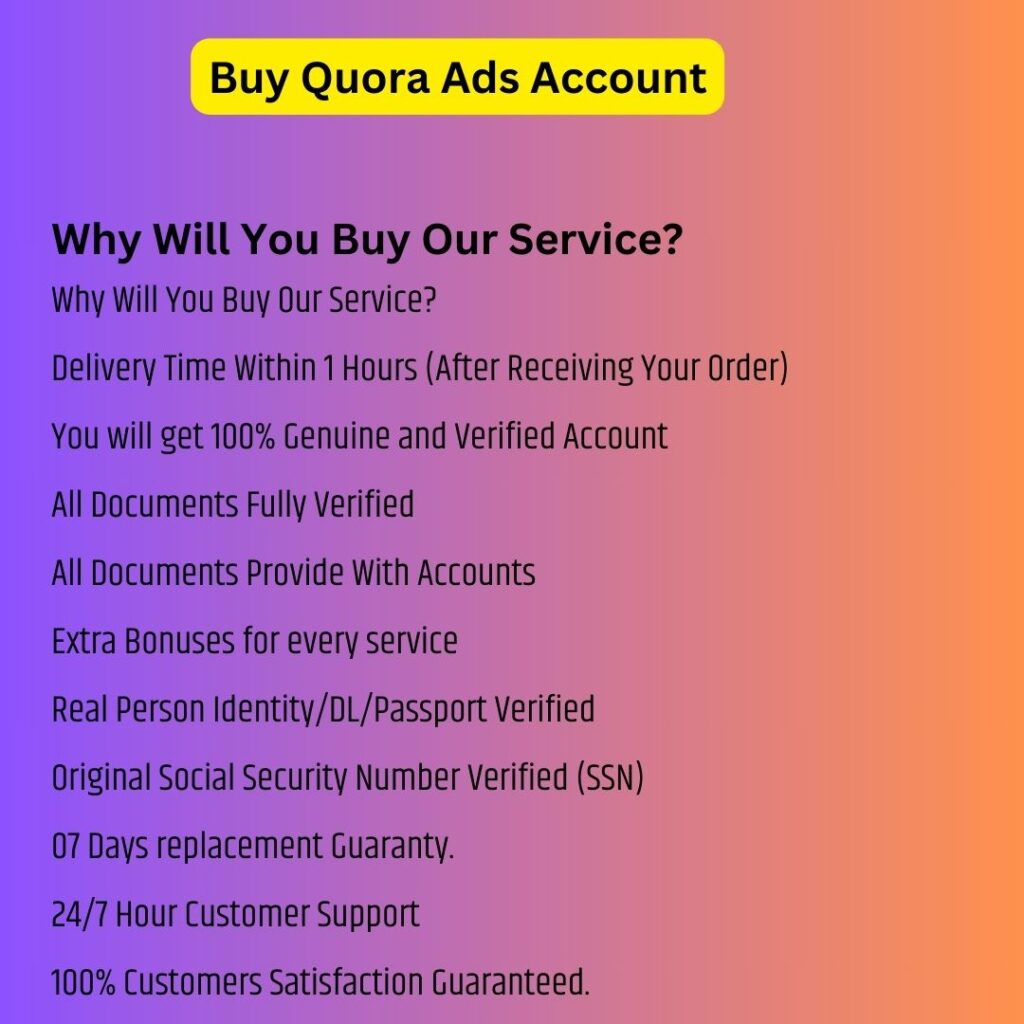 Buy Quora Ads Account