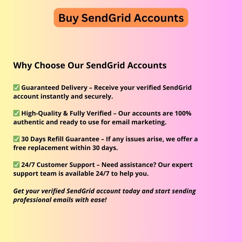 Buy SendGrid Accounts