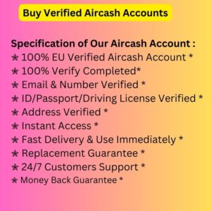 Buy Verified Aircash Accounts