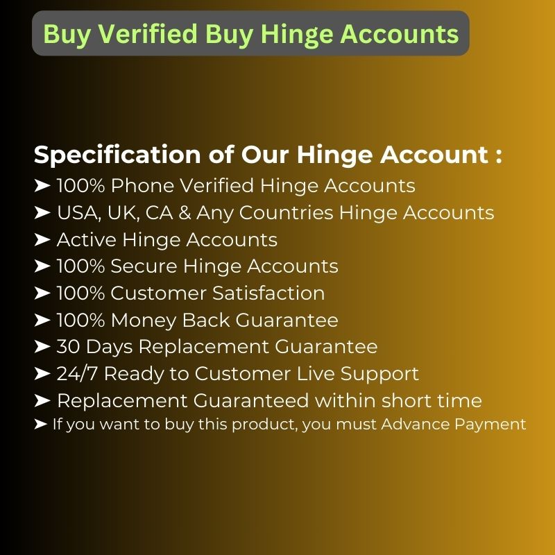 Buy Verified Buy Hinge Accounts