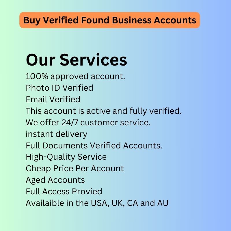 Buy Verified Found Business Accounts