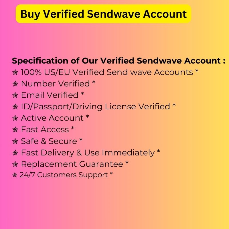 Buy Verified Sendwave Account